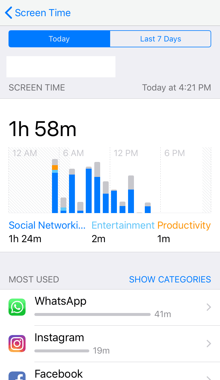 Screen Time on iOS 12