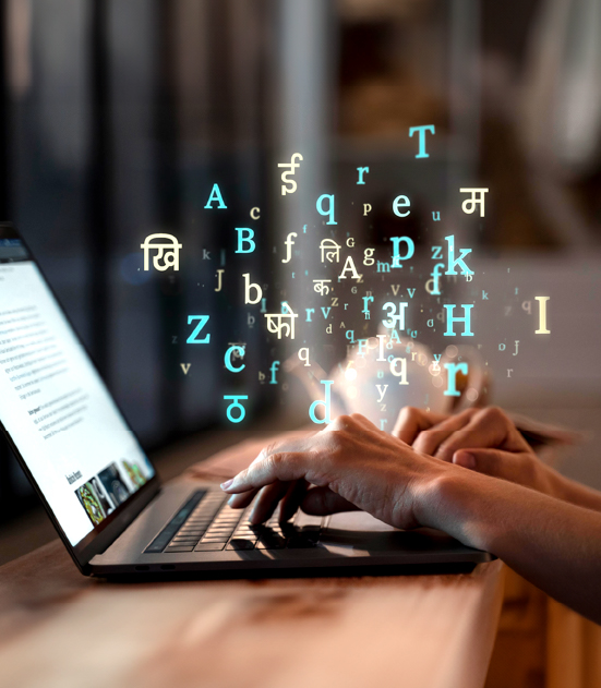 Laptop with content writing screen